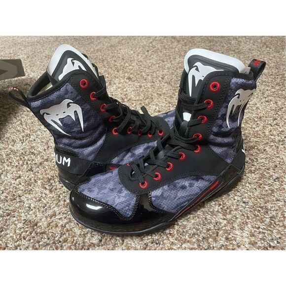 Venum Elite Boxing Lace Up Shoes Dark Camo Men’s Size 7 Brand New with Box - Picture 1 of 12